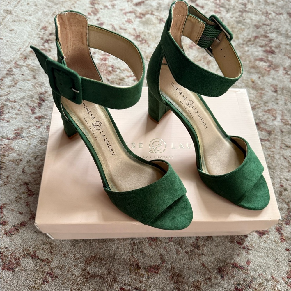 Chinese Laundry Green Women's Heeled Sandals